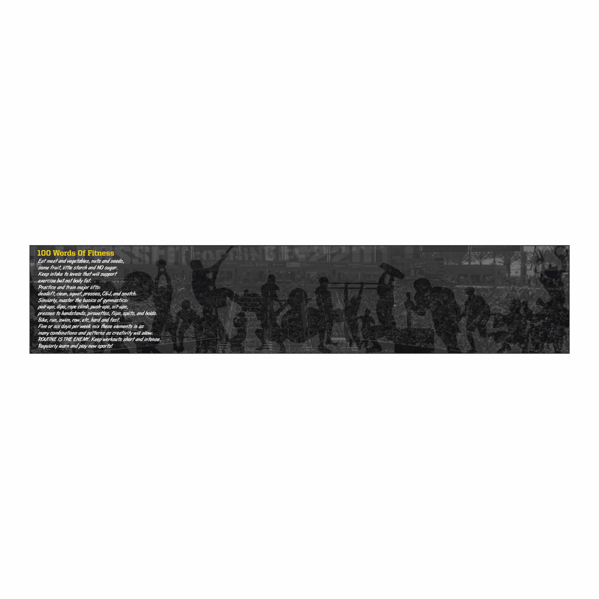 100 Words Banner