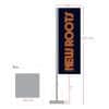17ft outdoor flagpole banner stand with water base