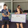 Custom large prize check printed on durable coroplast or foamboard