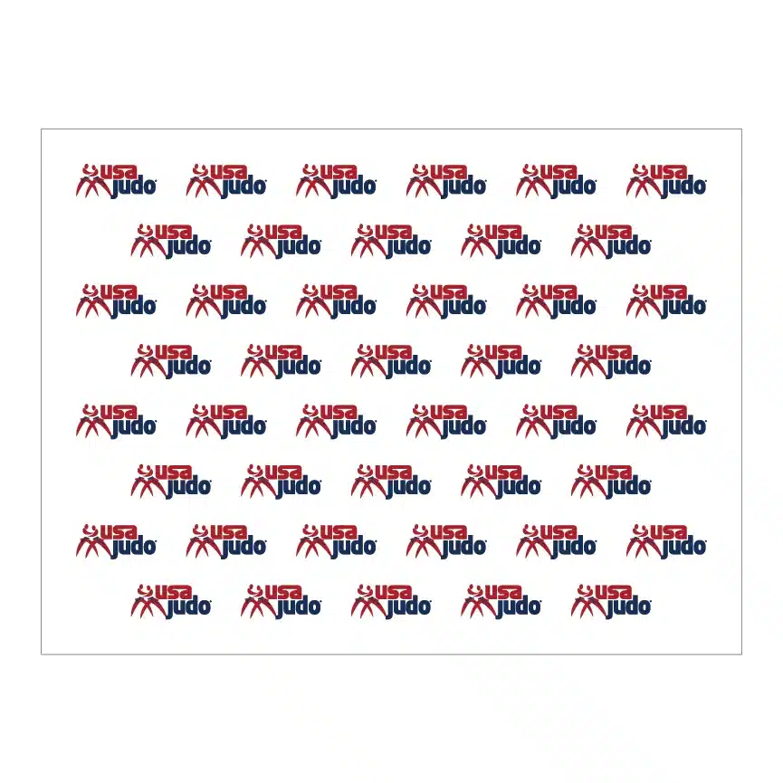 Portable USA Judo banner stand, adjustable up to 8'H x 10'W