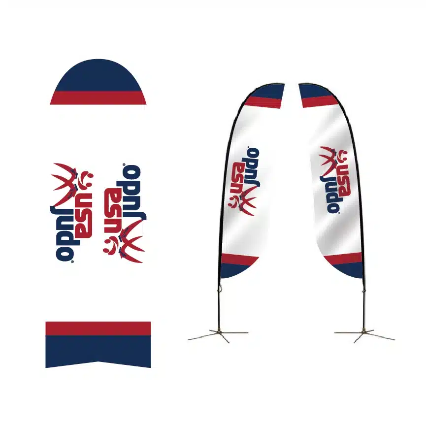 Customizable 14ft feather flag for promotion.