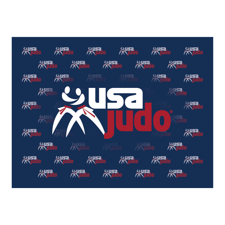 USA Judo adjustable telescoping banner stand for events and trade shows