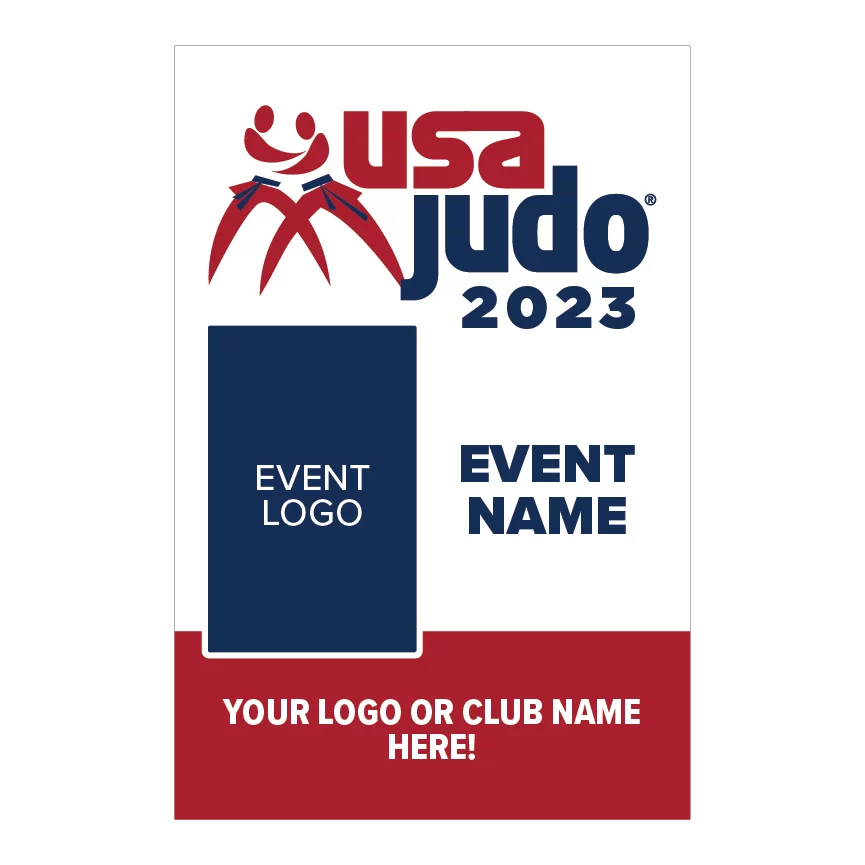 Custom USA Judo sanctioned event banner for tournaments