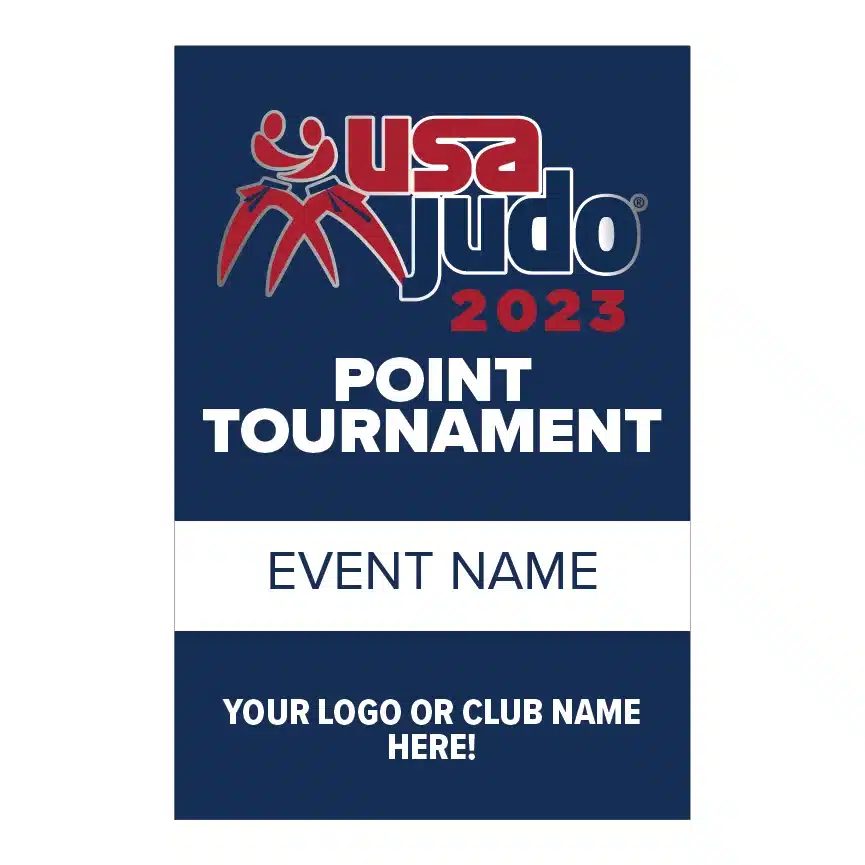 High-quality USA Judo sanctioned event banner for competition displays