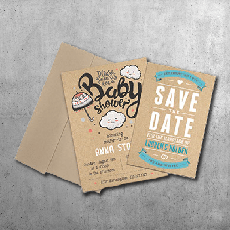 Thick, rich Kraft cards with subtle natural flecks