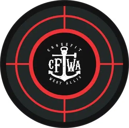 Custom Wall Ball Targets for CrossFit with logo and color options, 12" or 16" diameter.