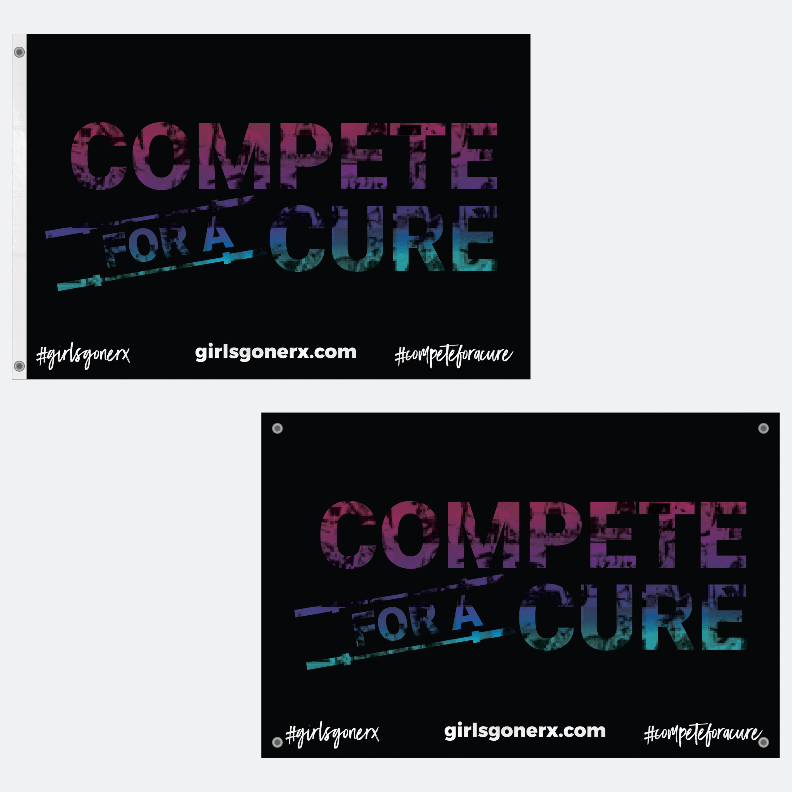 High-quality GGRX custom flag for fitness spaces