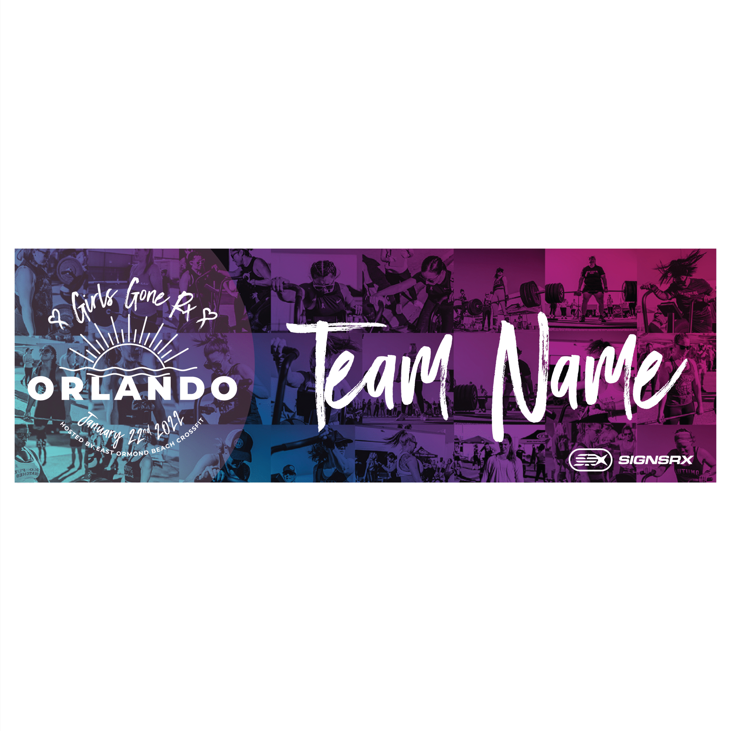 Custom GGRX competition nameplates for events