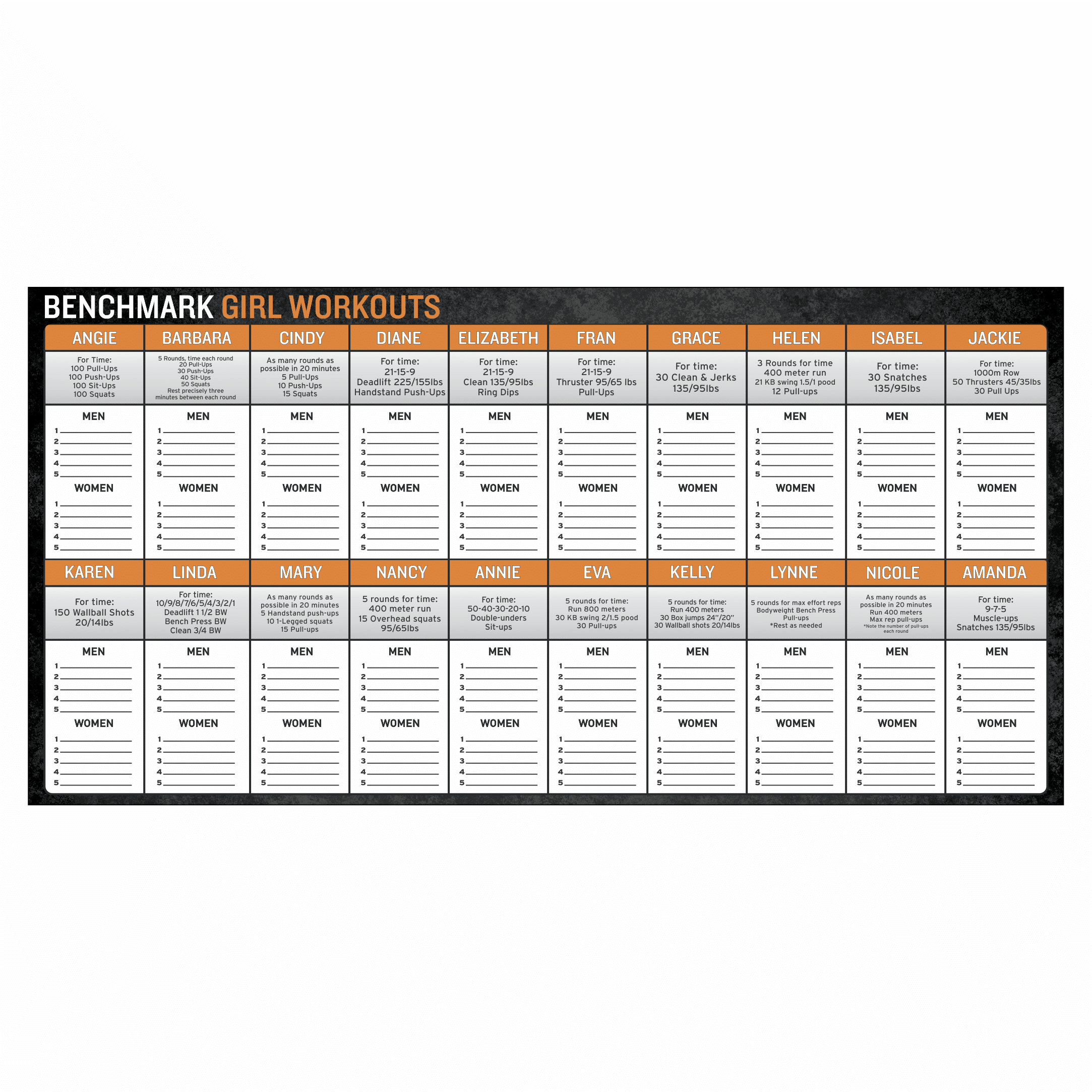 Girls Dry Erase Board, perfect for showcasing WODs and gym schedules with your logo