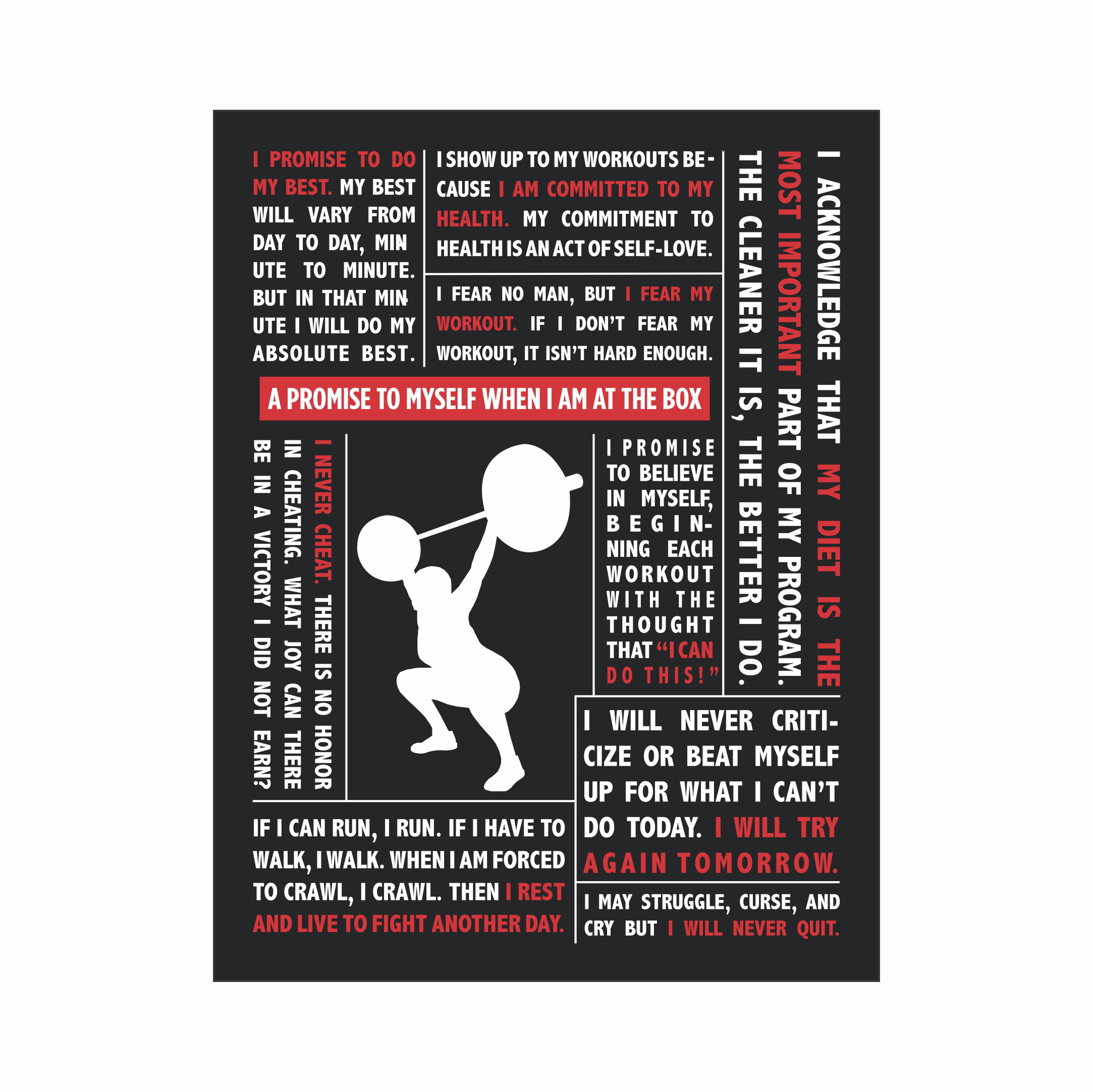 Gym Promise Sign