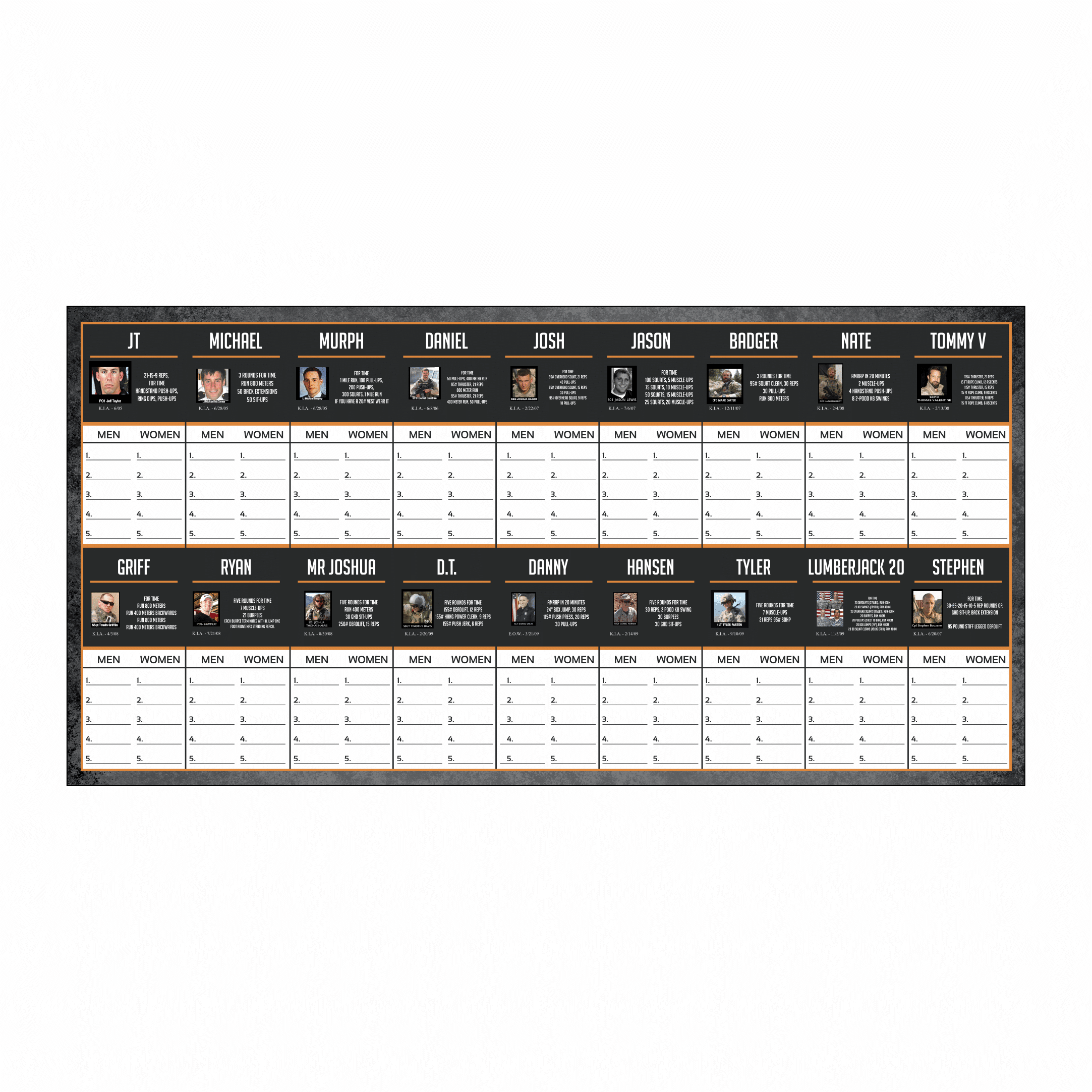 Personalized Hero dry erase board to enhance gym performance and branding
