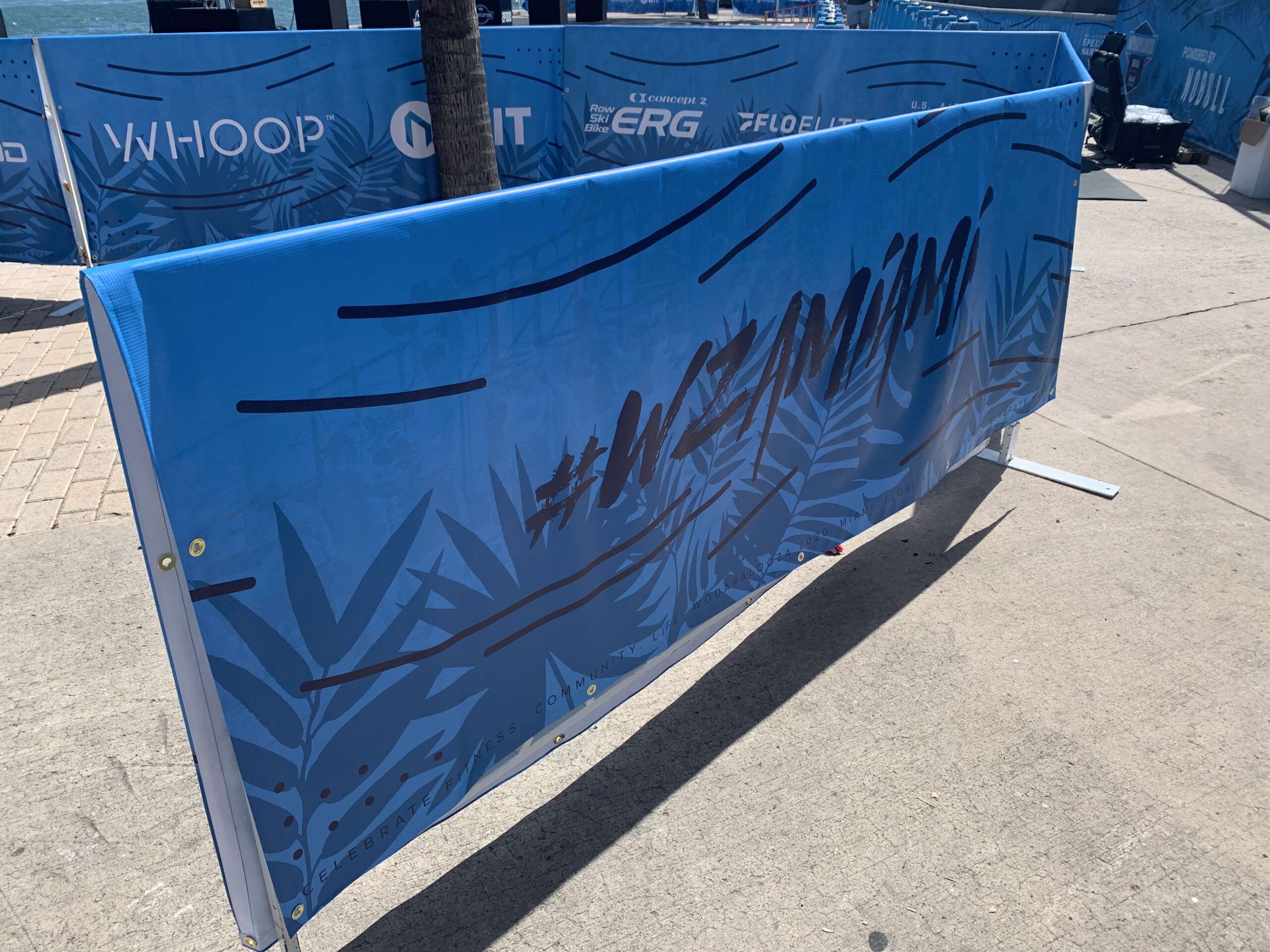 Printed crowd control banner for outdoor events