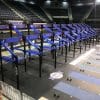 Easy-to-spot A-frame lane markers for CrossFit competitions