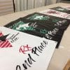Eye-catching A-frame lane markers for event layout clarity