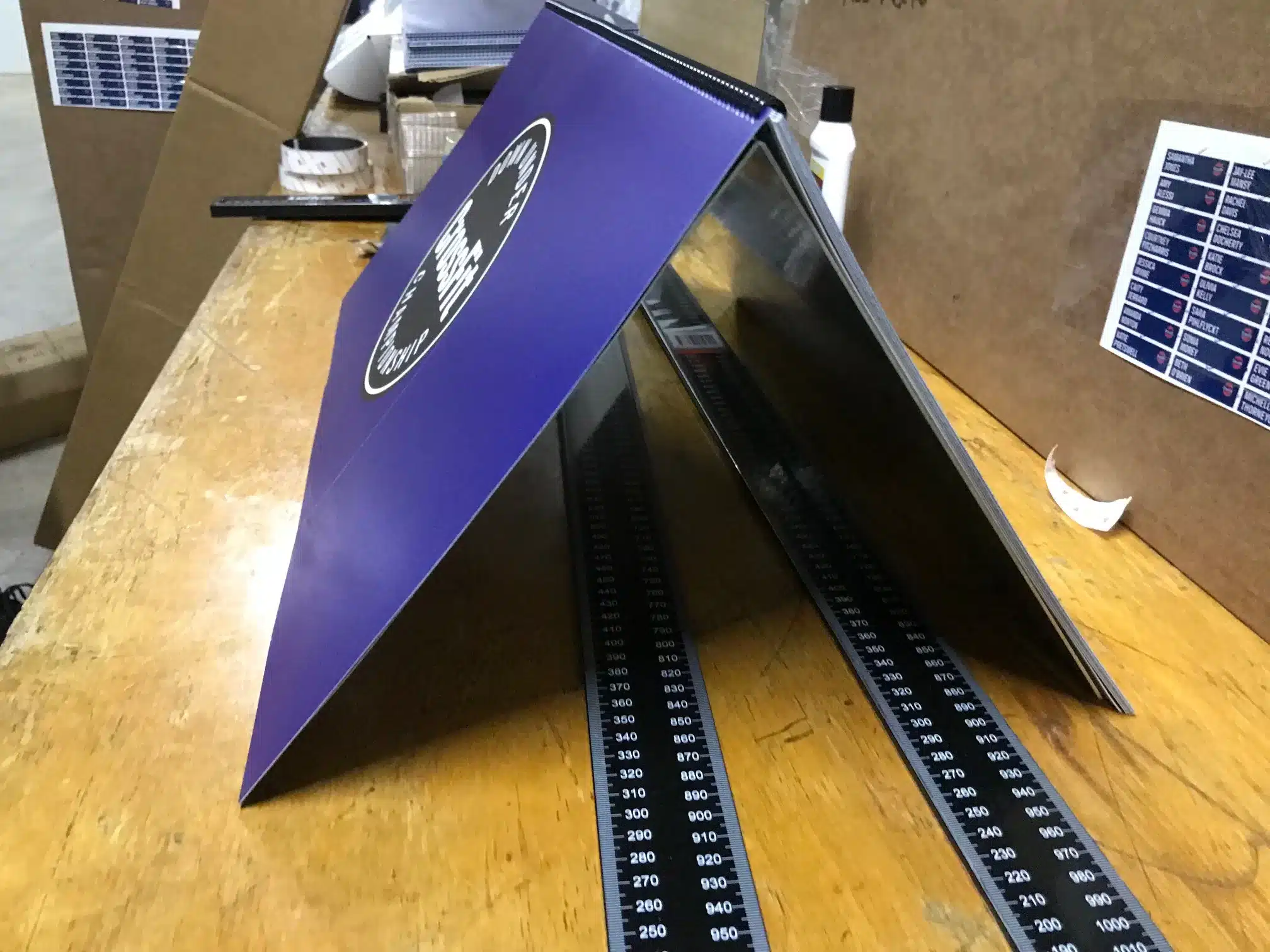 Customizable competition name plates made from durable 4MM Coroplast
