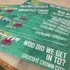 Corrugated plastic name signs for gym competitions