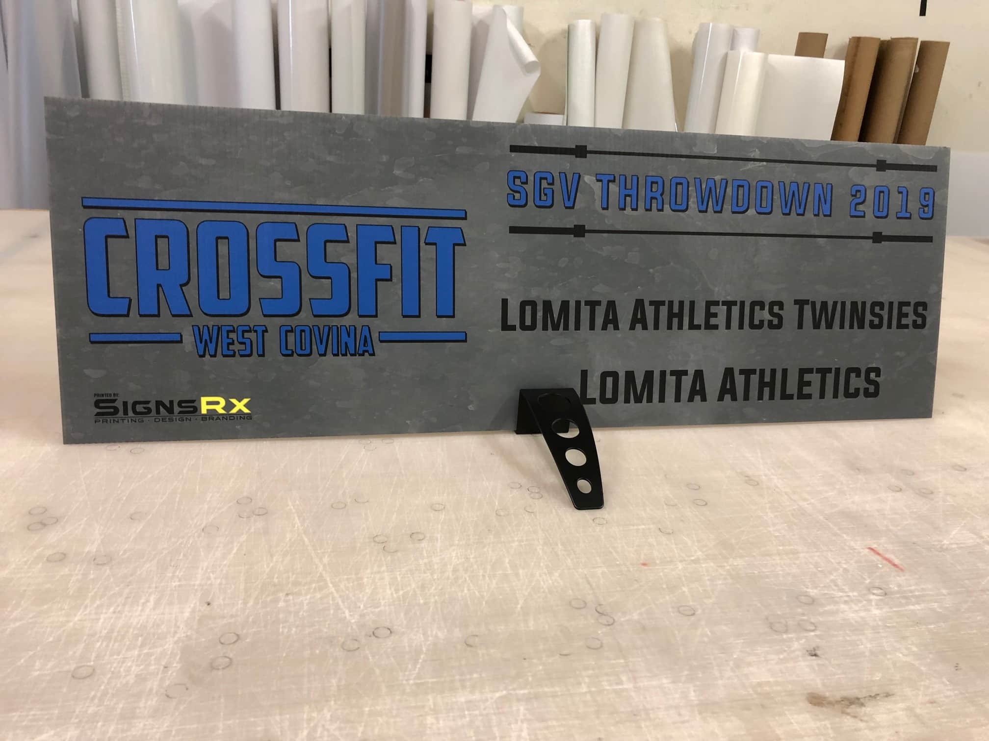 Personalized nameplate signage with custom sizes