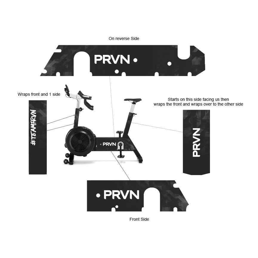 Unique decals to distinguish Ski Ergs in gyms.