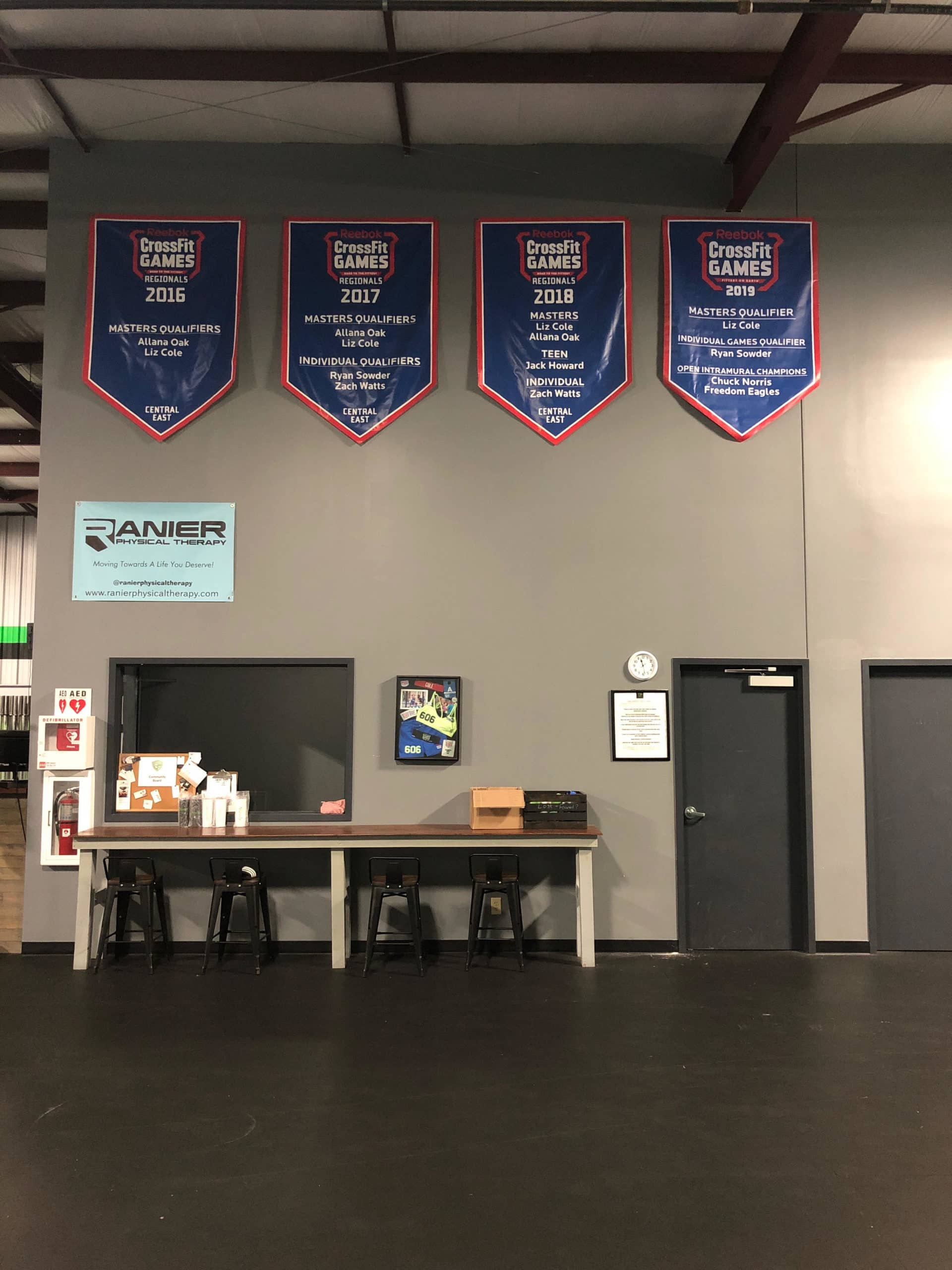 Custom pennant banner showcasing athlete achievements