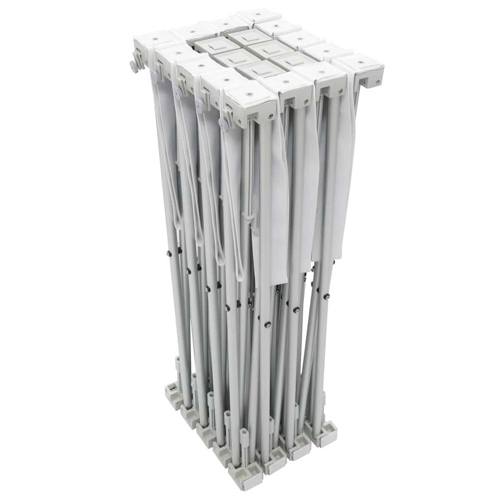 Curve-shaped pop-up banner stand for promotional events