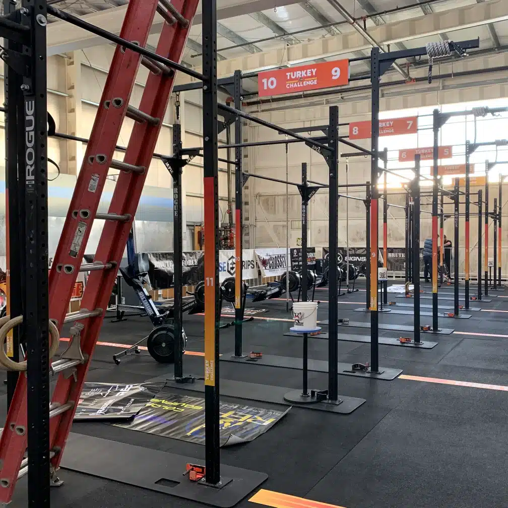 Custom rig decals for crossfit event stations