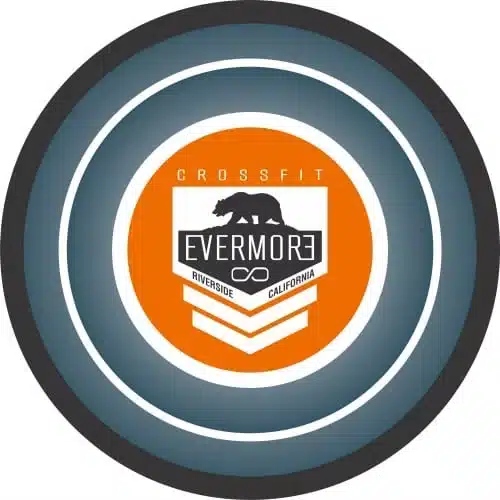 Custom CrossFit Evermore wall ball target with bold gym logo design