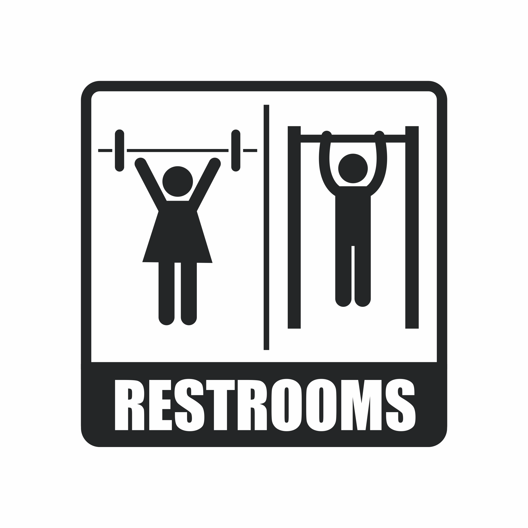 Gym Restroom Signs