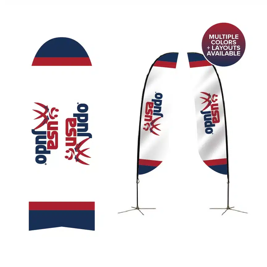 USA Judo 14ft Large Feather Angled Flag