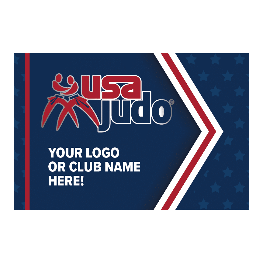 USA Judo split logo banner printed on durable vinyl