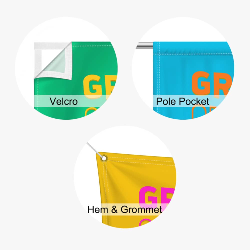 Durable 9oz fabric banner with vibrant dye-sublimated printing