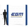 Custom curved fabric display with vibrant graphics