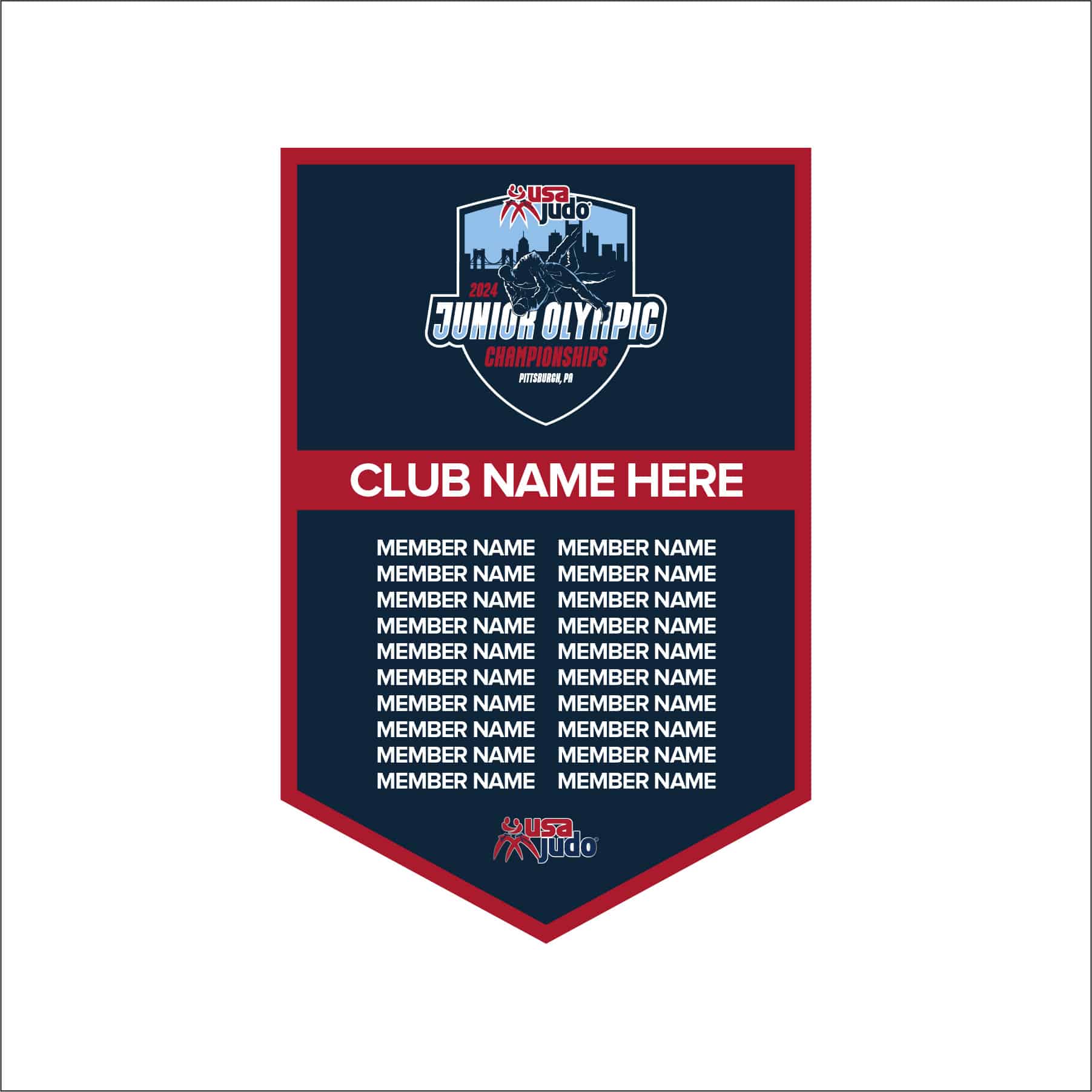 USA Judo Awards Pennant Banner