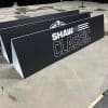 Custom Coroplast A-Frame for sports or events, lightweight, durable, and eye-catching.