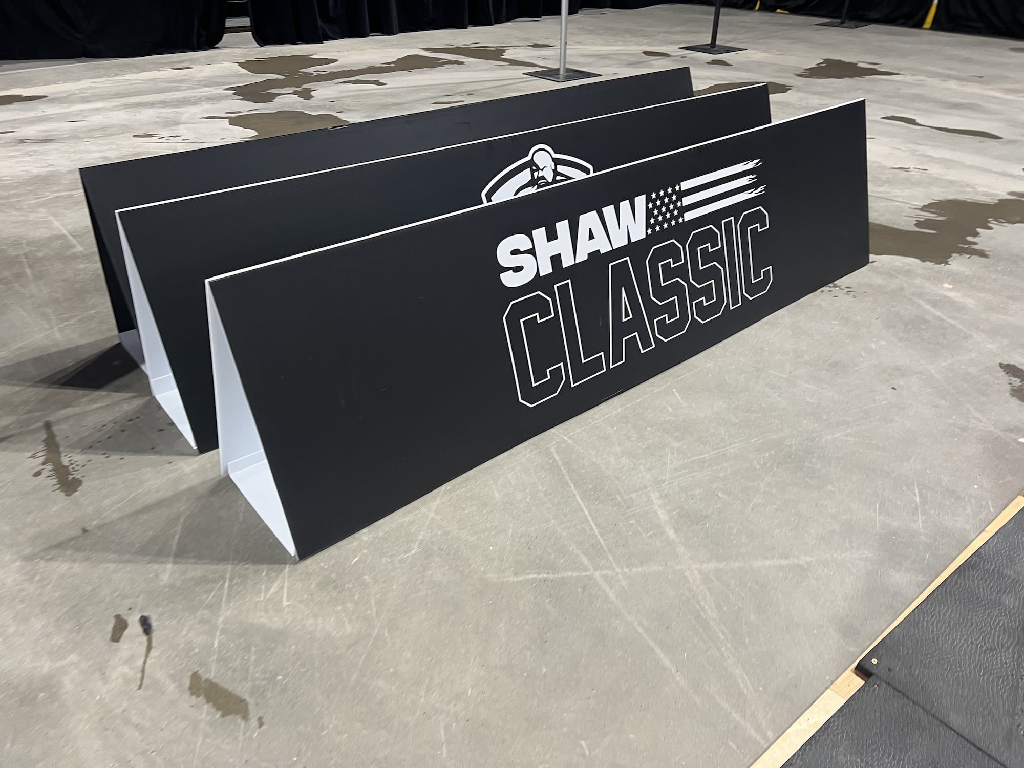 Custom Coroplast A-Frame for sports or events, lightweight, durable, and eye-catching.