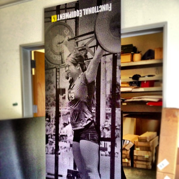 Lifting platform featuring black custom decal designed for durability and branding