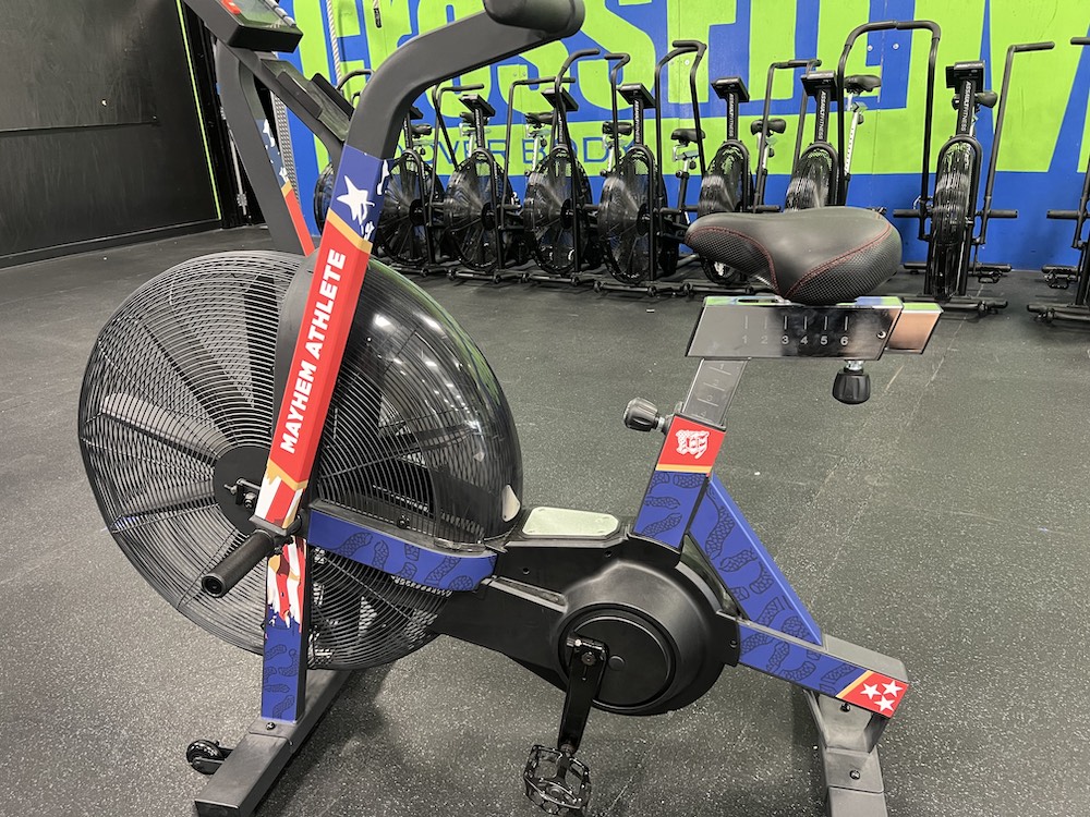 Gym-ready Echo Bike customization decals