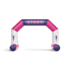 Inflatable archway display with custom printed graphics, creating a bold entrance for races, events, or brand promotions.