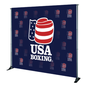 USA Boxing Adjustable Telescoping Banner Stand